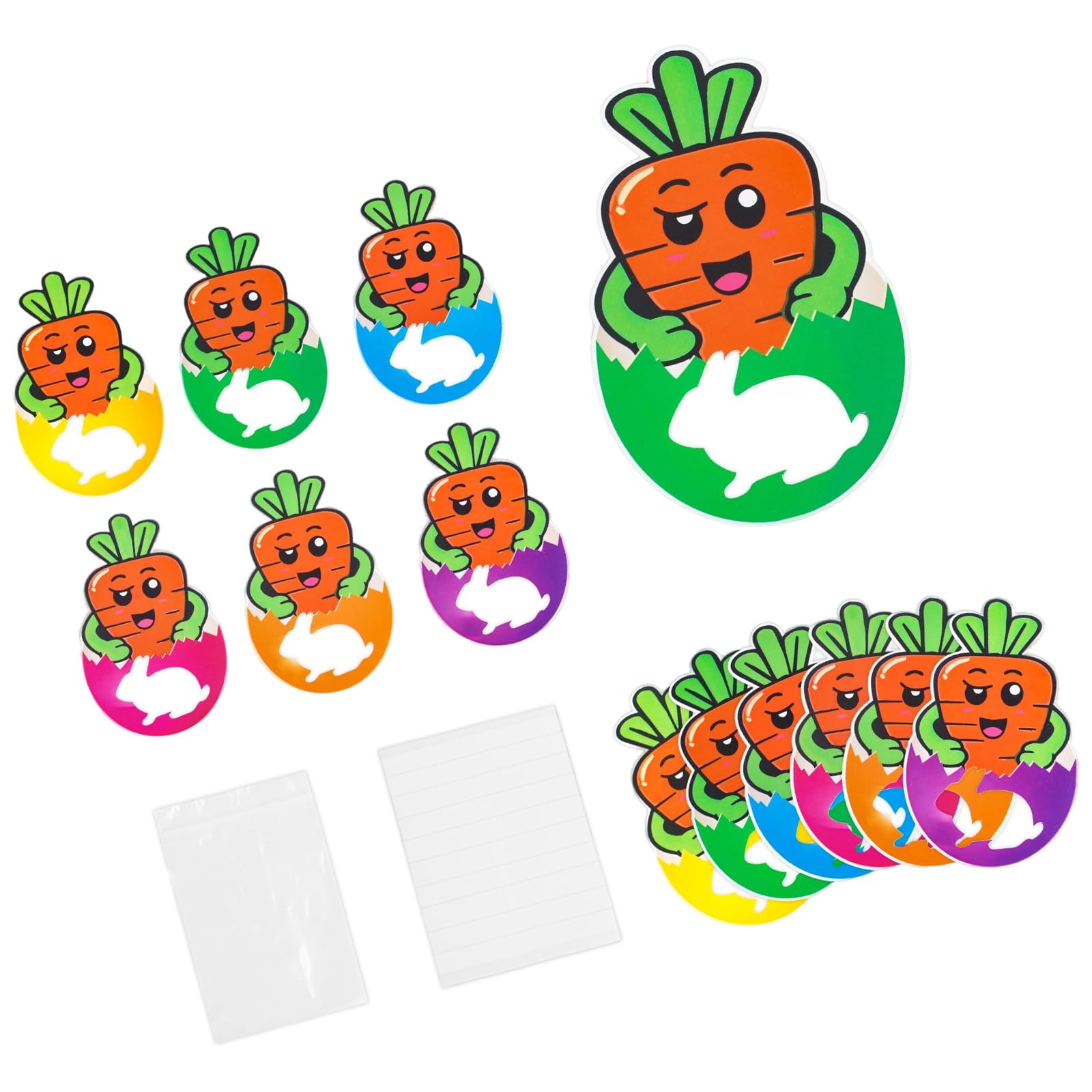 CAZSTYK Lovely Interactive Carrot Themed Easter Card and Candy Bag for Party Treats Portable Fun Gift Creative Double Use Multifunctional Gift Bag