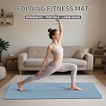 7-Fold Yoga Mat 70"x24" - 1/2 Inch Thick Folding Exercise Mat, Compact Non-Slip TPE Mat for Travel, Storage, Yoga & Home Gym, Lightweight & Portable