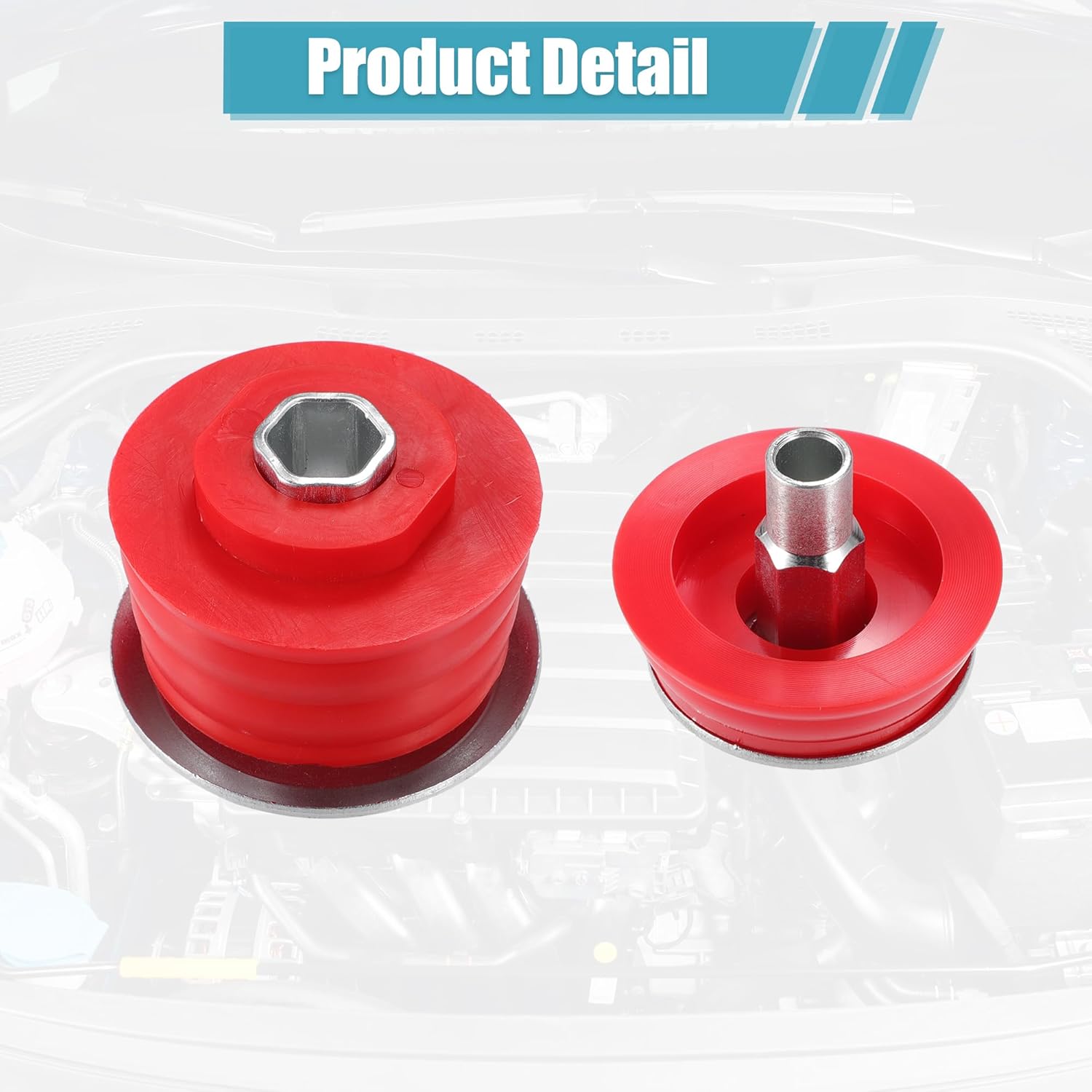 X AUTOHAUX 1 Set Body Mount Bushing Kit for Ford Super Duty F250 F350 2008-2016 Body Cab Mounts Sleeves and Hardware Red