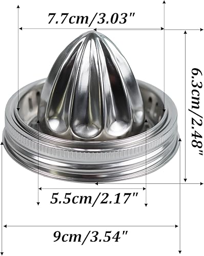 Miniatura 2 de Tapa de exprimidor de acero inoxidable para frascos de masón, exprimidor manual para limón y naranja, exprimidor de cítricos para tarros Mason de