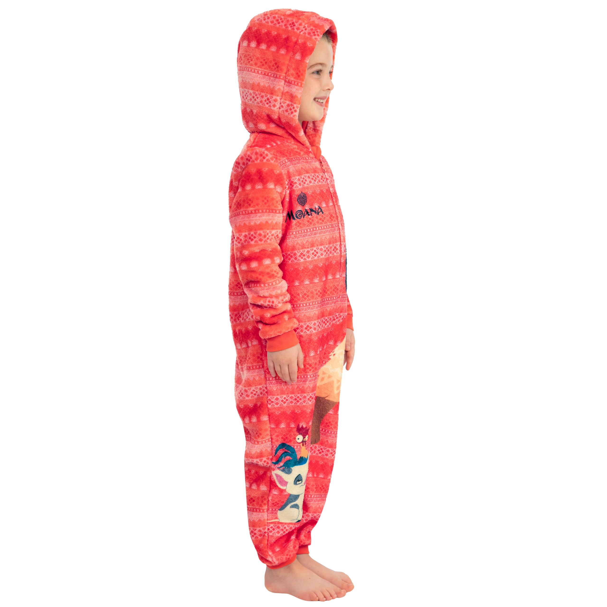 Disney Vaiana Onesie Mädchen, Kuscheliger Schlafoverall Kinder Aus Fleece, Moana Onesie Kinder Für Winter