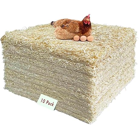 Premium Quality Eaton Pet and Pasture Nesting Pads Chicken Coop 13x13 Aspen Excelsior Pad