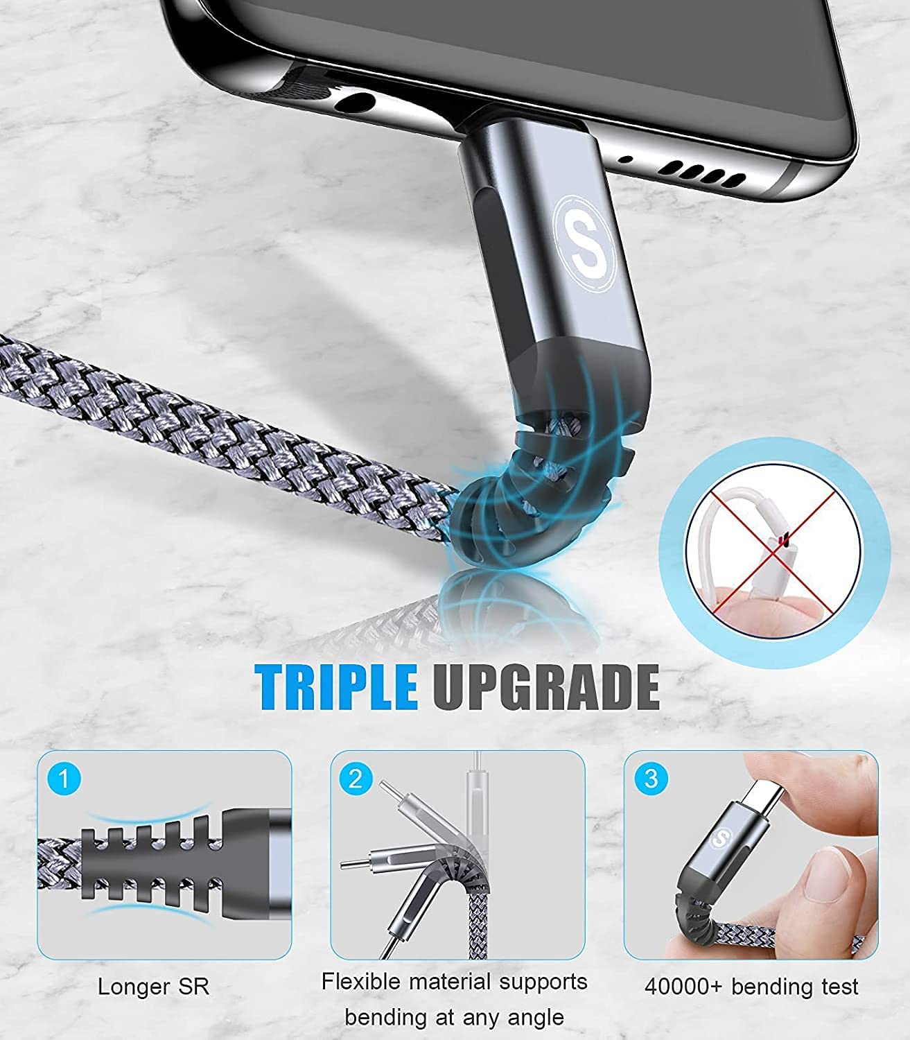 Cavo USB C USB C [2 pezzi 3 m], [Ricarica rapida PD 60W] cavo usb type-c per con serie i phone 15, MacBookPro, iPad Pro/Air/mini6, Samsung Galaxy S24/S23/S22, Pixel e altri modelli Type-C.