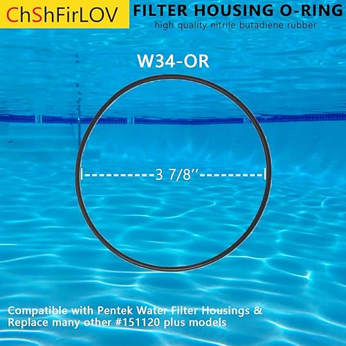 Miniatura 2 de W34-OR junta tórica de filtro de agua para fontanero americano 4-18 pulgadas x 3-78 x 18 piezas de repuesto (paquete de 2)