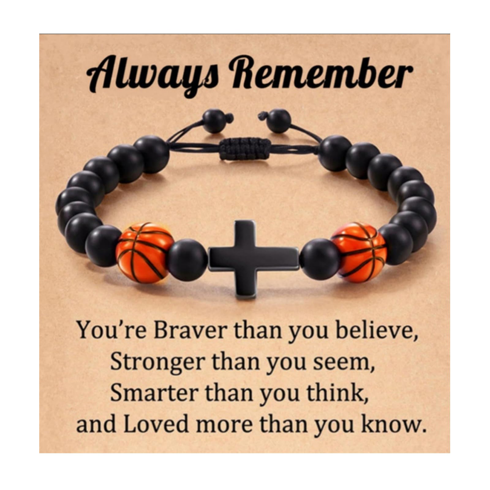 Sports Fans Bracelets for Mens Beads Bracelets Casual Basketball Bracelet Wristbands Fashion Stocking Stuffers for Men&Teen