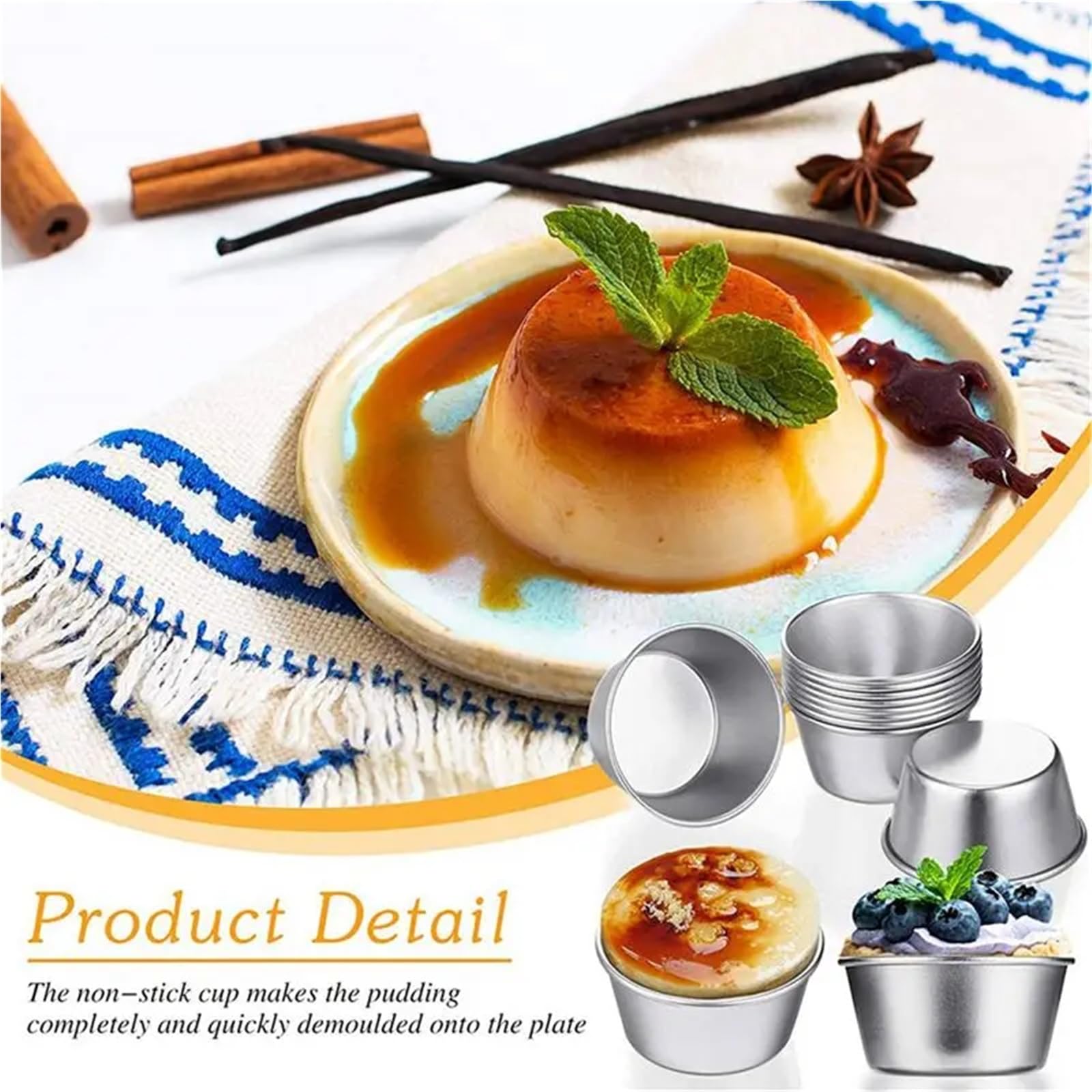 48 Stück antihaftbeschichtete einzelne Miniformen for Backen von Pudding, geschmolzener Schokolade, Cupcakes, Kuchen und Keksen