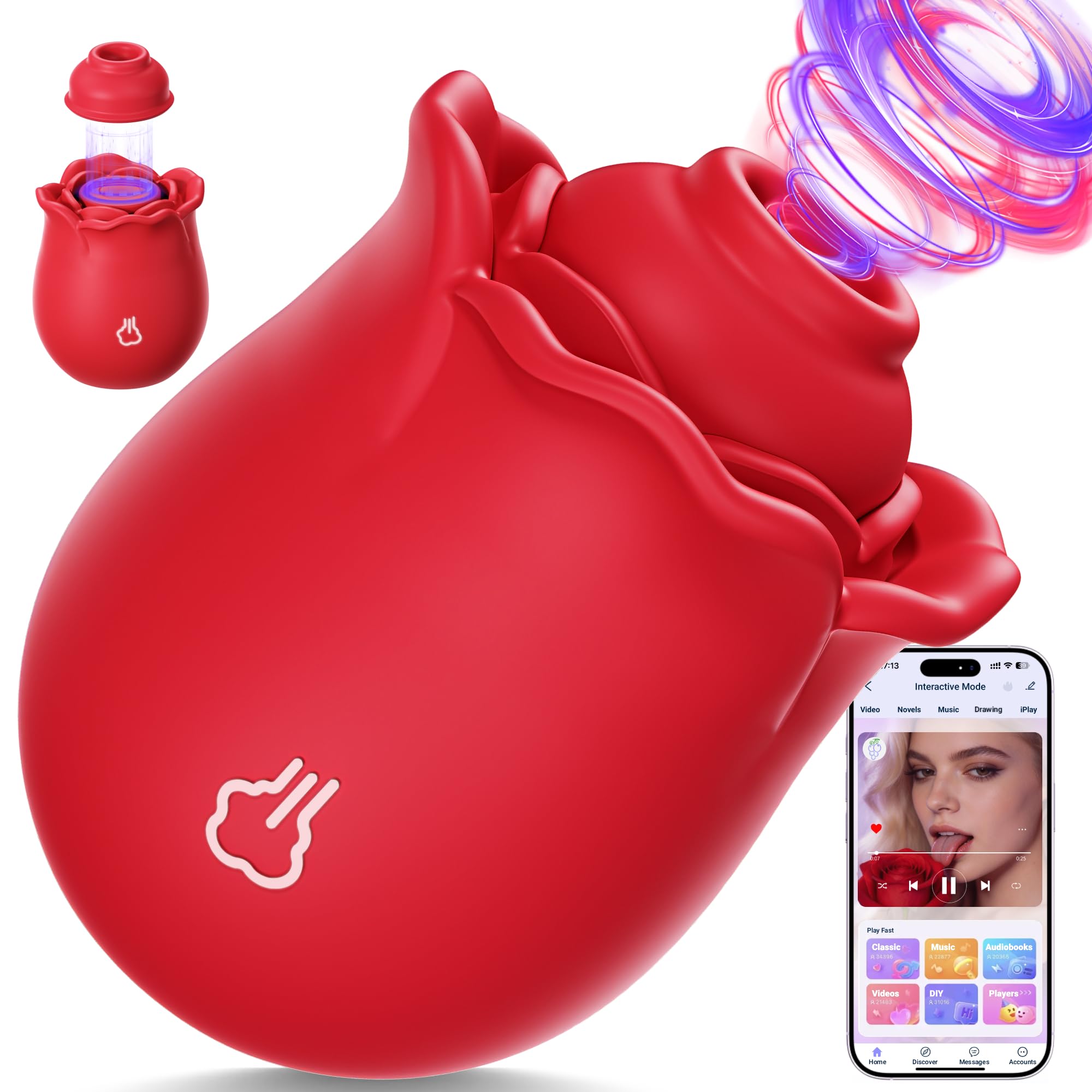 Sex Toys Adult Rose Toy Vibrator for Women Detachable Sucking and Vibrating 10 Vibration Mode Sexual Tools Sucker