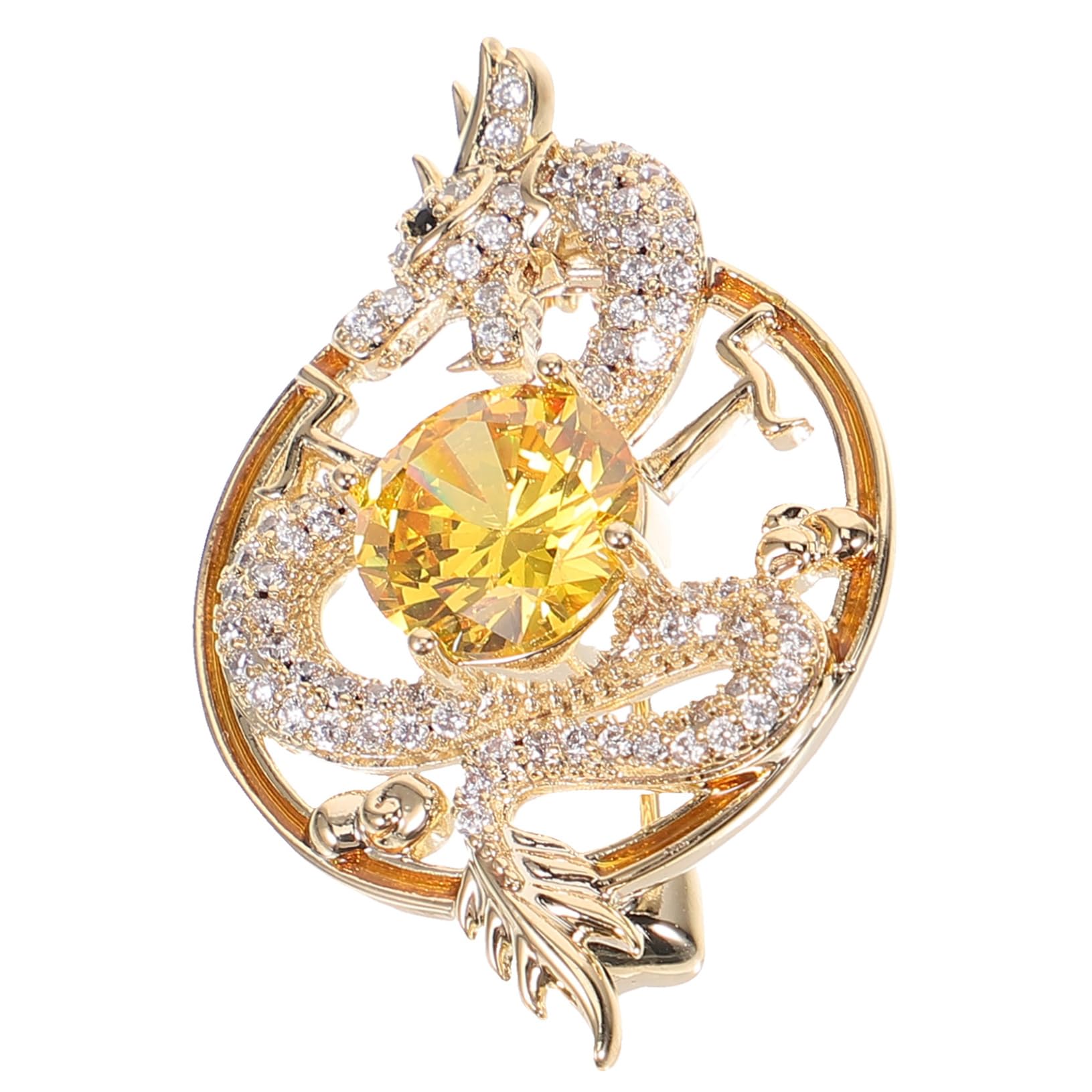 BESPORTBLE Kleidungsnadeln Dekorationen Drachenbrosche Brosche für Kleidung Brosche für Frauen trachtenbrosche brosche gold Halsdekoration Broschen für Frauen Broschen Diamant Golden