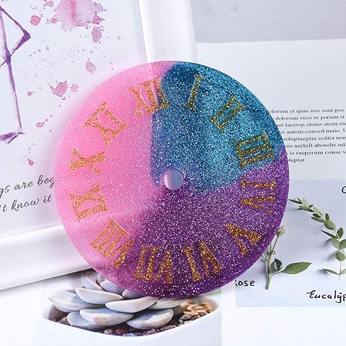 Miniatura 5 de Daimay 2 moldes de silicona de resina para reloj de alarma, molde transparente para hacer manualidades, 2 estilos