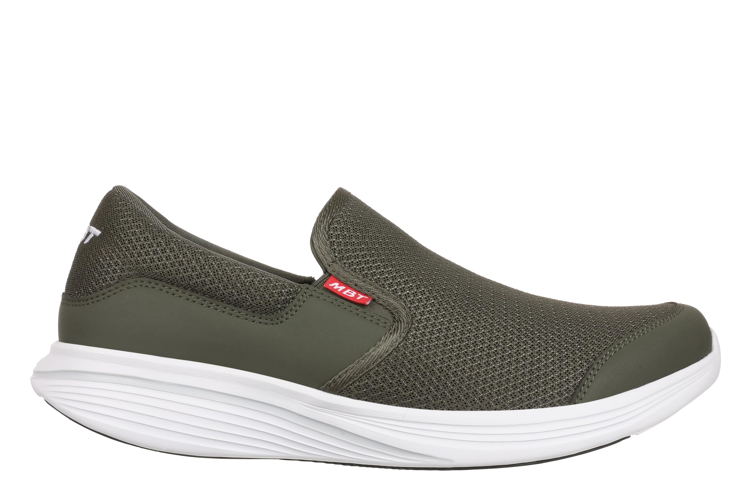 MBT Modena III Slip ON Zapatillas de Deporte para Mujer sin Cordones. Deportivas Caminar Anatómicas y Cómodas. Calzado Fisiológico Confort y Estabilidad con Suela Curva. Sneakers Modernas Color Verde
