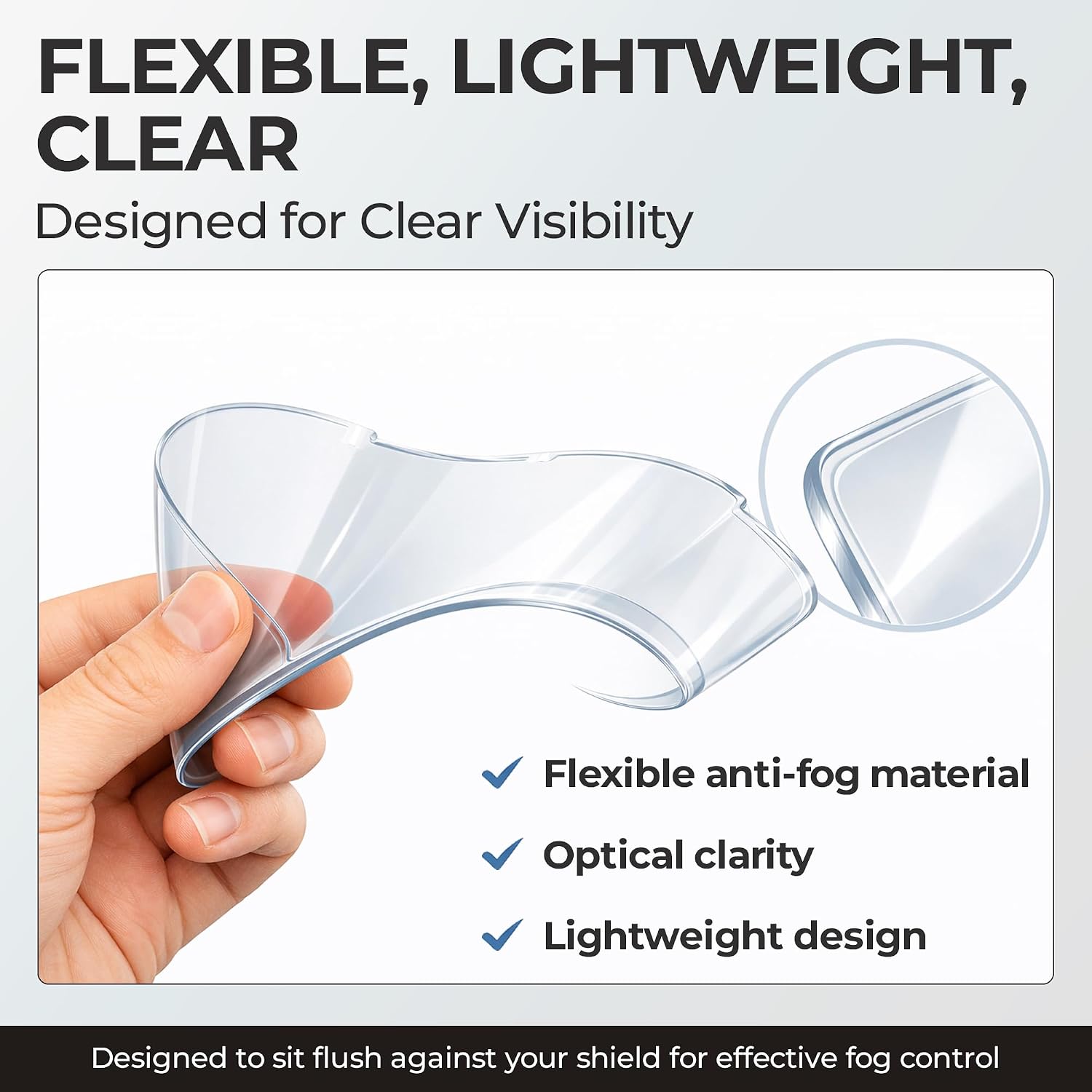 The Helmet Shop VAS-V Clear Anti Fog Visor Insert for Motorcycle Helmet – Compatible with Arai VAS-V Shields, Anti-Fog Insert for Corsair-X, Signet-X, Quantum-X, DT-X, Defiant-X & Regent-X