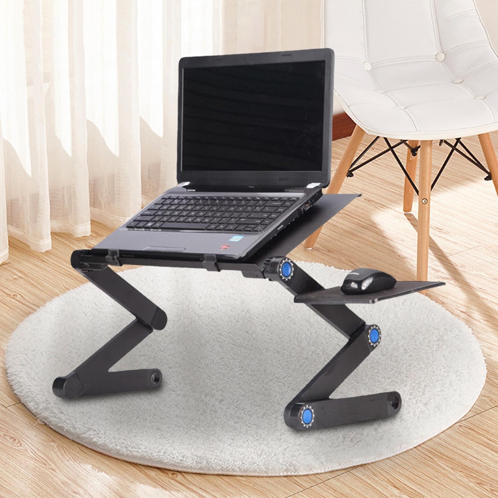 Scrivania da letto per laptop e scrittura, supporto per laptop per letto - Scrivania pieghevole per laptop | Supporto per laptop con tappetino per mouse e clip antiscivolo per disegnare,