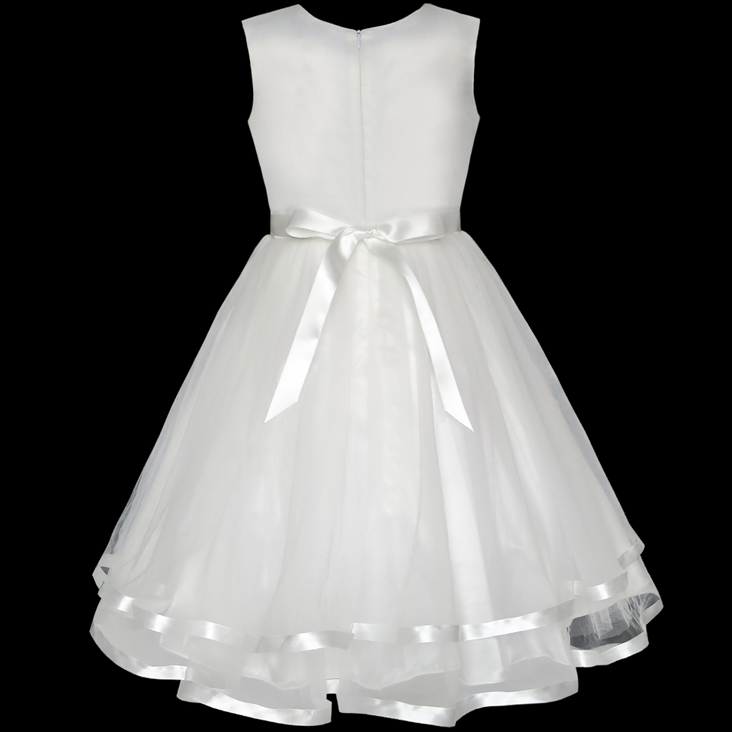 Sunny Fashion Vestido para niña Flor Azul Ceñido Boda Fiesta Dama de Honor 4-12 años