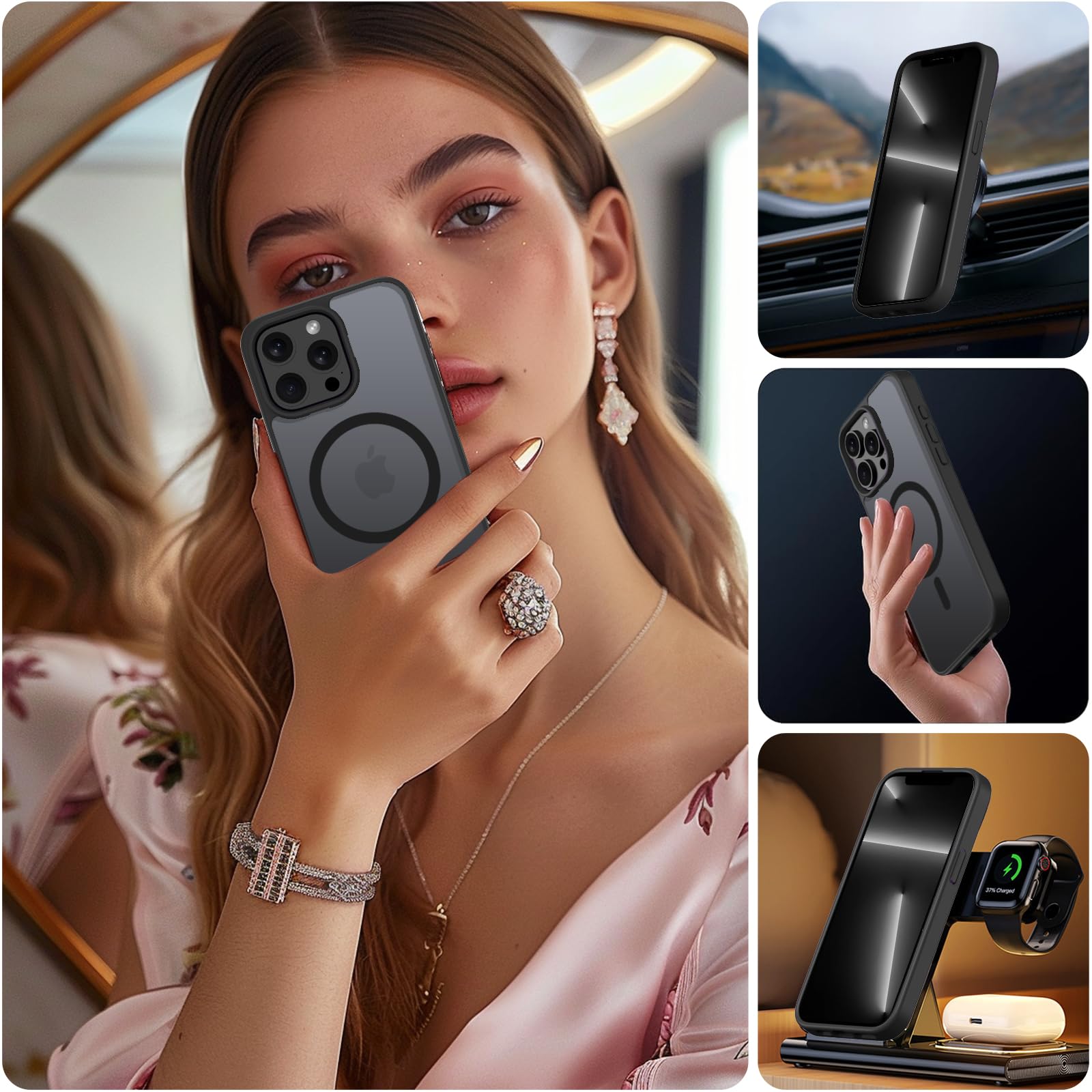 ORDA Custodia per iPhone 13 Pro Max, compatibile con