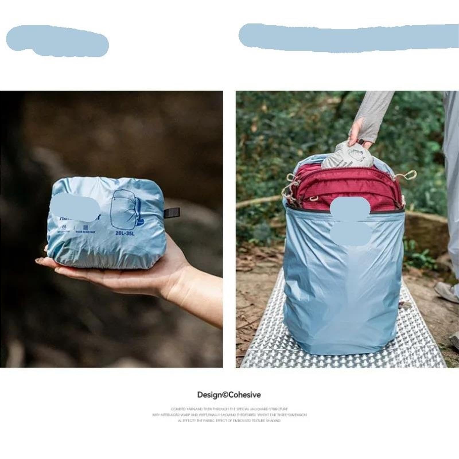 Sac à dos 20-35L, housse de pluie, résistant l'usure, randonnée, alpinisme