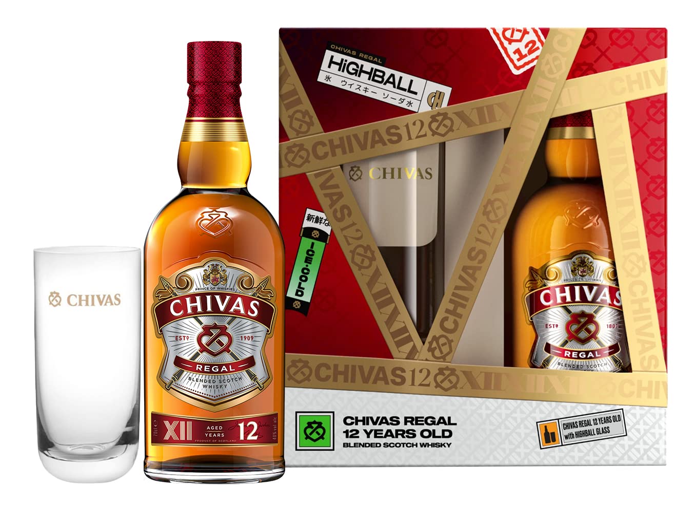 Amazon.co.jp: シーバスリーガル 12年 グラス付き [ ブレンデッド  