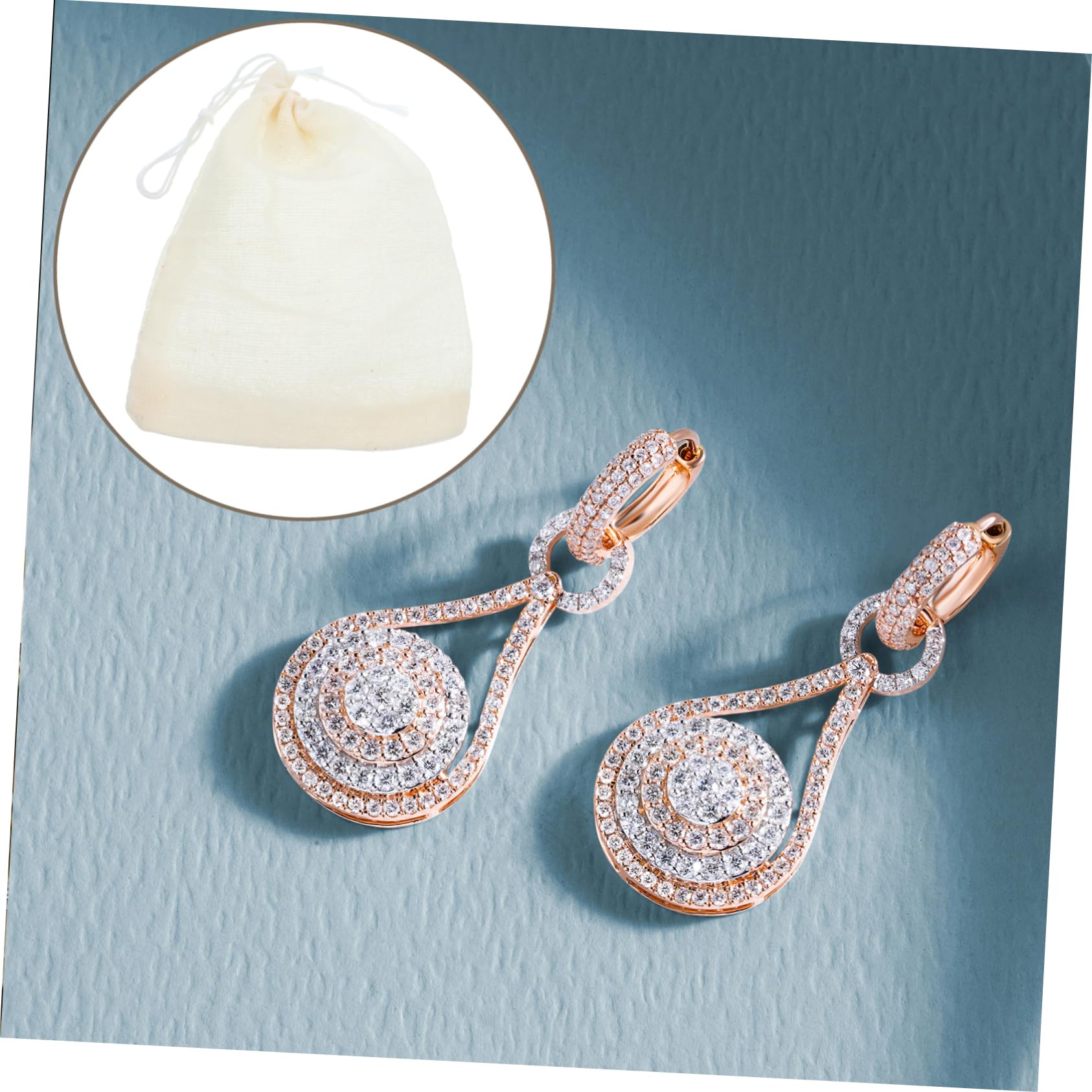 SOLUSTRE 200pièces à Bijoux Coton Avec Cordon De Serrage Poches Réutilisables Pour Et Rangement Domestique
