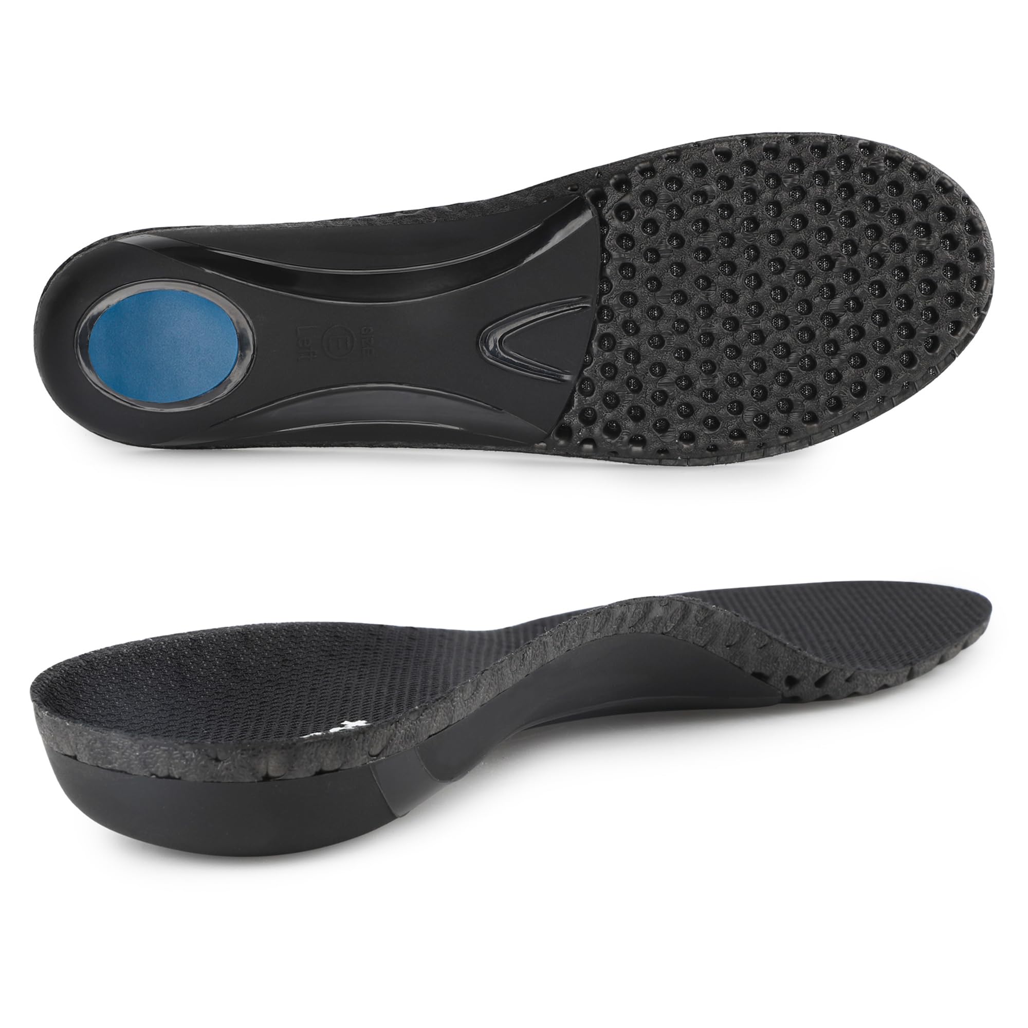 riemot Orthopädische Einlegesohlen Fersensporn Einlagen Komfort Damen Einlegesohlen Arbeitsschuhe Hohe Arch Support Schuheinlagen für Plattfüße,Plantarfasziitis,Fußschmerz Schwarz Gr.38