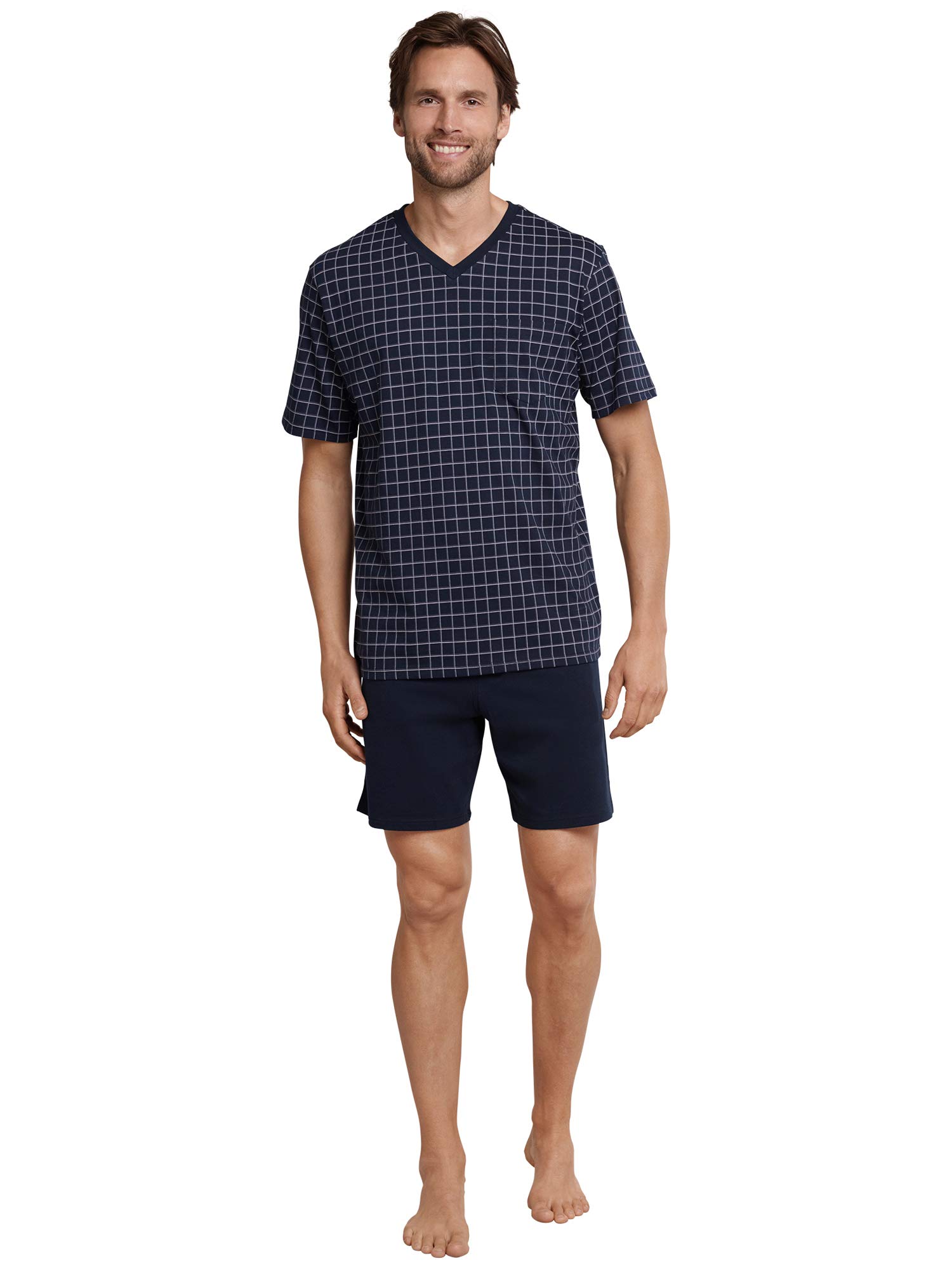 SchiesserMen's Herren Schlafanzug Kurz Pyjamaset Pajama Set