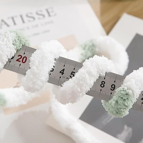 Miniatura 7 de HOMBYS Hilo de felpilla grueso para tejer a mano, hilo grueso de felpa esponjosa para tejer con el brazo, hilo gigante súper voluminoso, hilo