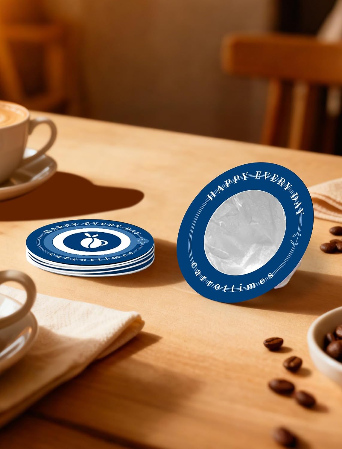 5 Pcs UFO Disposable Coffee Filters, Portable Pour Over Coffee Filter, Small Paper Coffee Filters for Drip Coffee, Perfect for Camping, Home, Office,Travel (Blue)