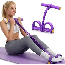 Resistance Bands with Handles, Pedal Resistance Band for Exercise and Workout, Elastic Fitness Bands for Home Workout, Multifunction Exercise Equipment for Abdomen, Waist, Arms and Legs
