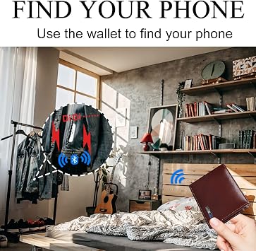 Men Tracker Wallet for i Os or For Android Device, Tracker Card Wallet