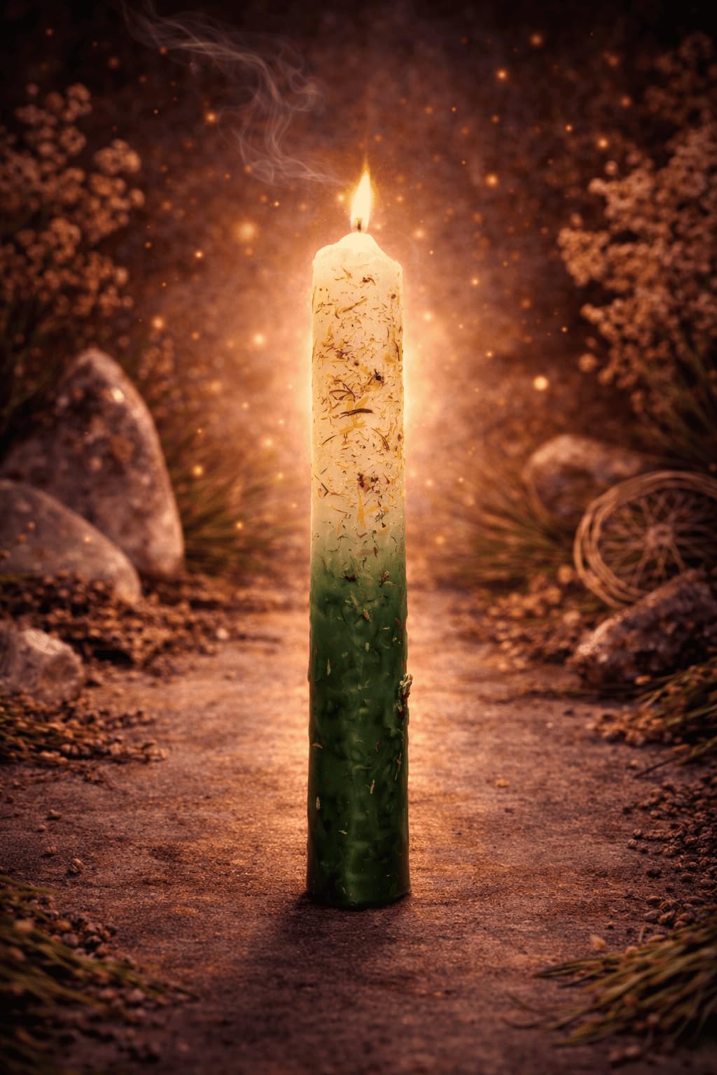 HOSTENATURA Vela Preparada Ritualizada Abre Caminos 18cm - para Abrir los Caminos y emisario de Noticias
