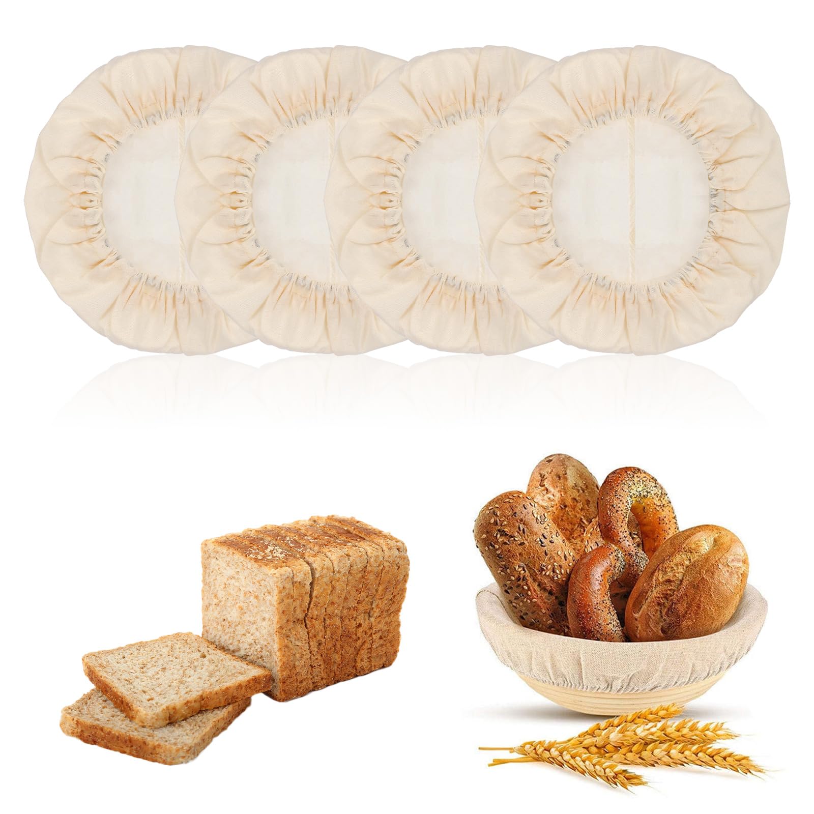 8 Inch Round Bread Proofing Basket - Rattan, Non-Stick, For Artisan Bread Baking & Dough Rising