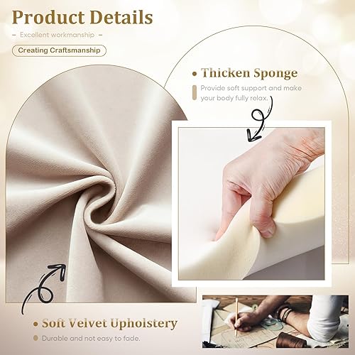 Miniatura 5 de Juego de sofá y sofá biplaza de 2 piezas, cómodos juegos de sofá y sofá biplaza de terciopelo con patas doradas, modernos sofás sofás para