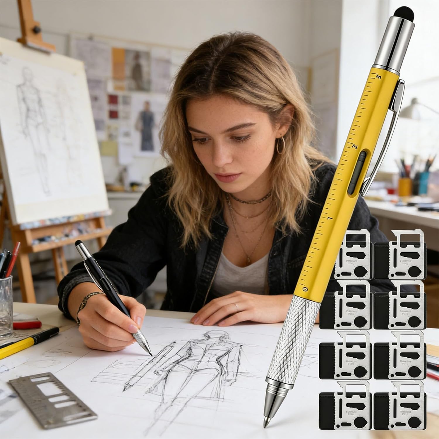 Versatile 6 in 1 Multifunctional Screwdriver Tool Pen Compact Set Suitable for Travel and Everyday Repairs Various Tasks Ergonomic Pen