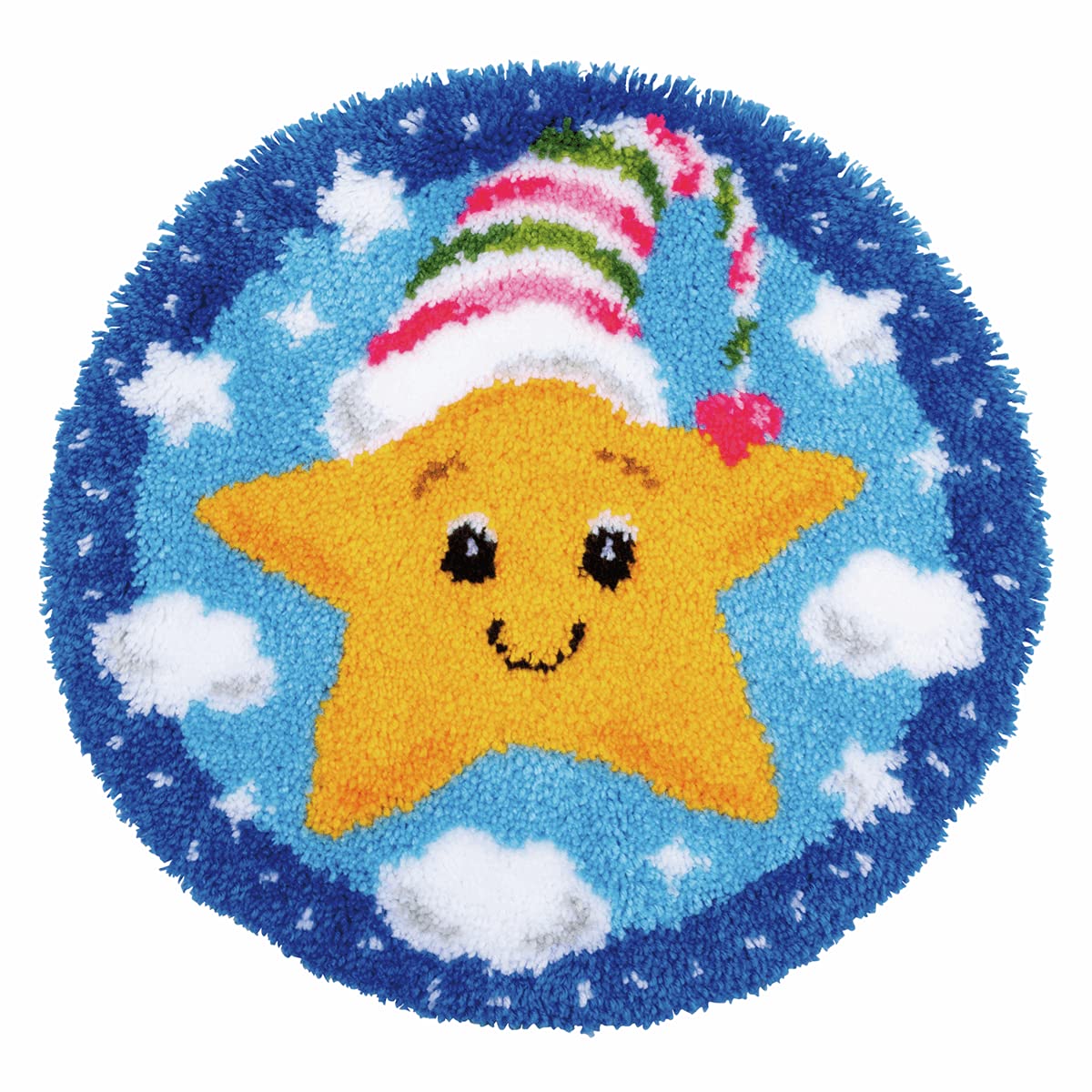 Latch hook shaped rug kit Little star