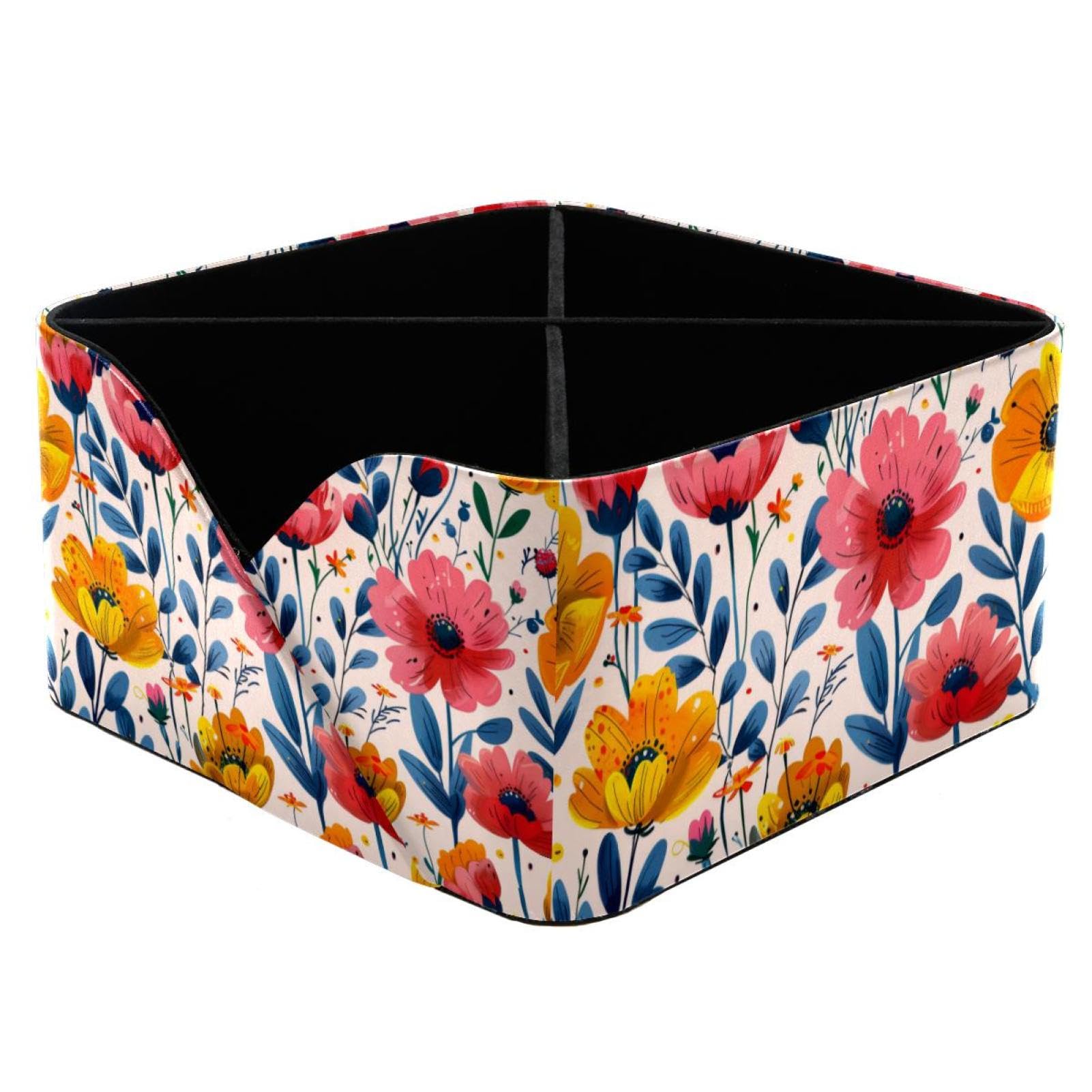 Organiseur polyvalent fleurs rouges pour ranger vos fournitures artistiques avec soin