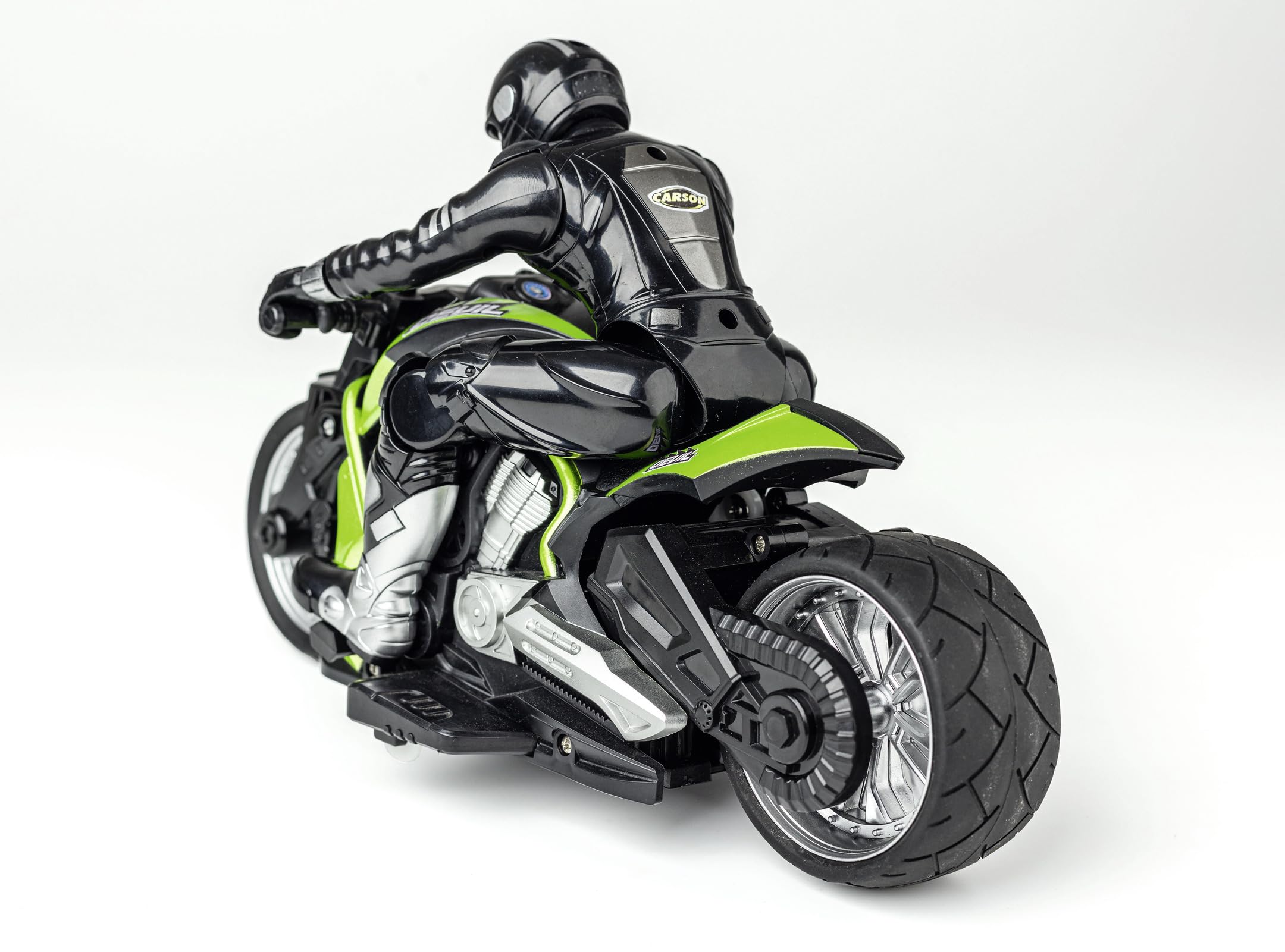 Carson 500404281 RC Devil Bike 100% RTR Verde - Moto teledirigida, 50 Minutos de conducción, Moto RC, Regalo para niños