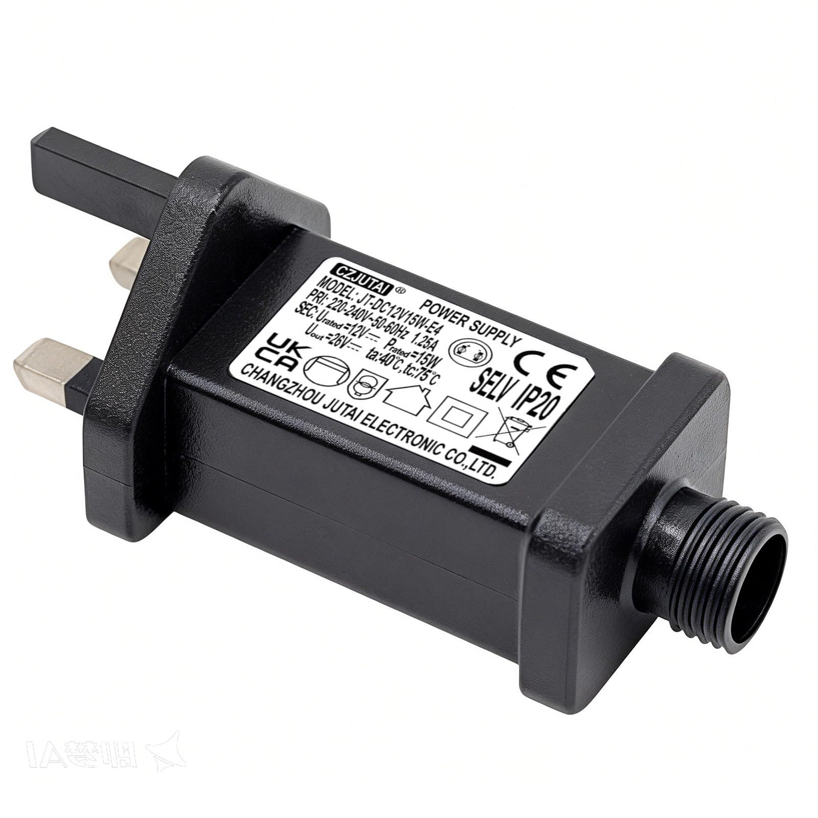 12V 15W LED Transformer CZJUTAI JT-DC12V15W-IP44 String Lights Indoor-Outdoor Power Adapter for Christmas Lighting Illuminate Your Holidays with the Reliable Replacement (Threaded-Constant On-12V15W)
