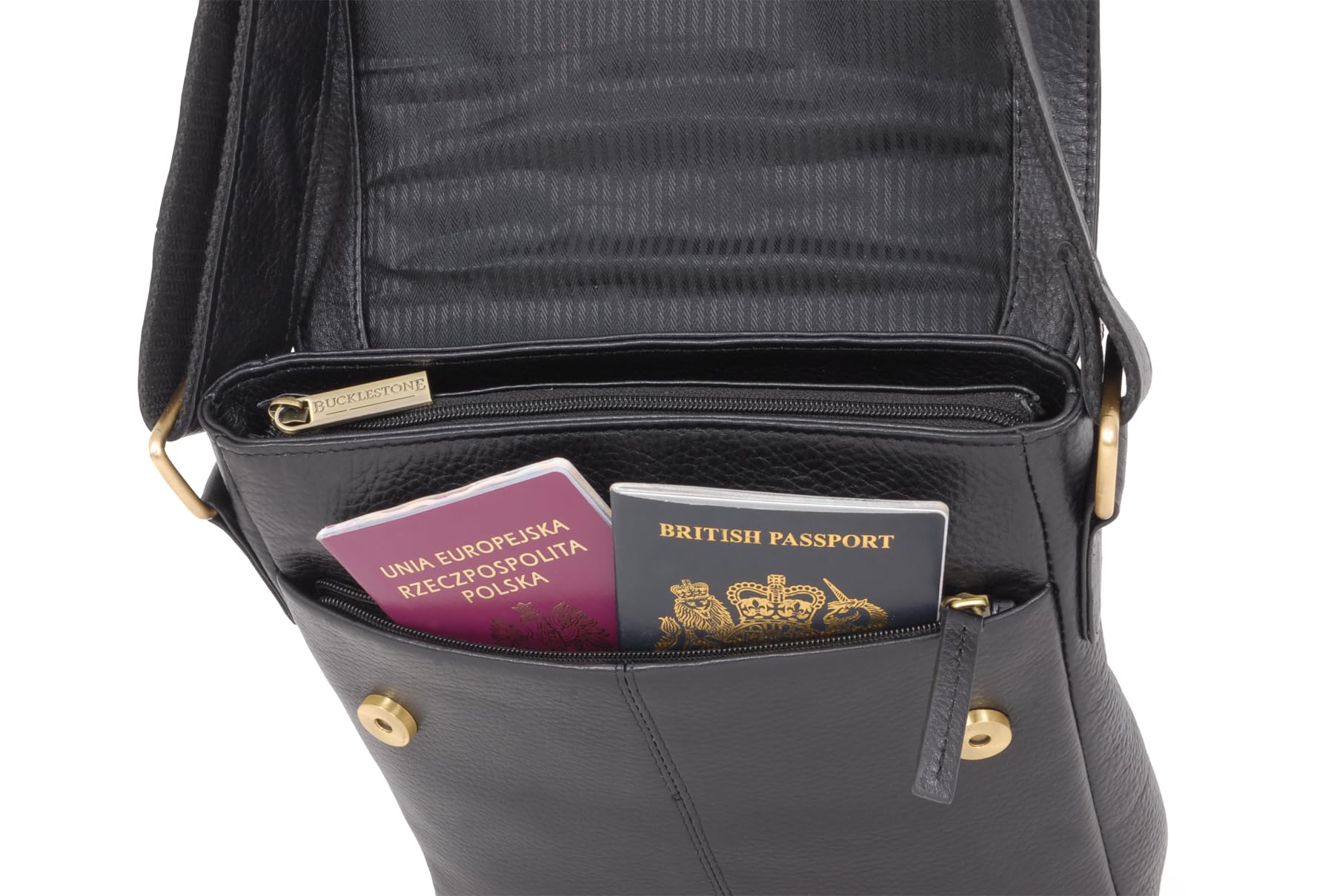Męska Torba Listonoszka ze Skóry - Mała Travel Crossbody/Messenger Bag dla Mężczyzn - Smukły Satchel z Wieloma Kieszeniami - Dublin