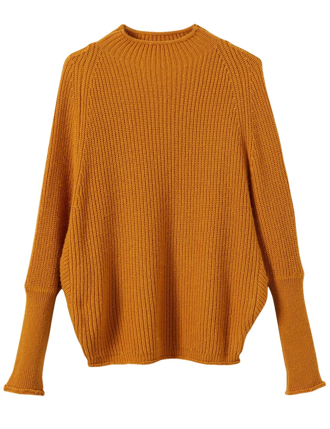 Disimlarl Damski sweter z wełny merynosów, jesienno-zimowy, oversize, sweter z długim rękawem, dzianinowy sweter