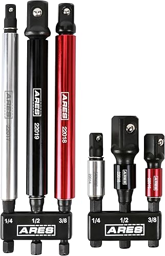 Vista 10 de ARES 22023 - Juego de Adaptadores de Dados de Grado de Impacto de 6 Pulgadas - Convierte el Taladro Atornillador de Impacto en Atornillador de Dados