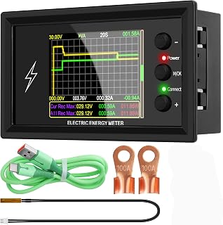 0-420V 500A DC Ammeter Voltmer, Bidirectional Ammeter LCD Display Digital Multimeter Tester, Unlimited Distance WiFi Remote Control Detection Multi-Function Bidirectional Current Detection Meter