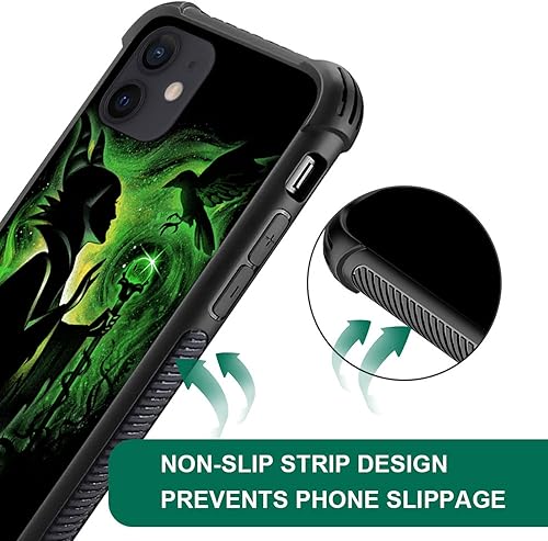 Miniatura 5 de CARLOCA Funda compatible con iPhone 11, diseño de dama mágica verde para iPhone 11, ultra protección, a prueba de golpes, de silicona suave TPU,