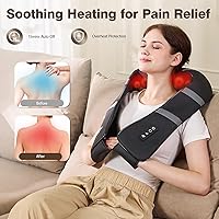 Vista 3 de Neck Massager with Heat - Back and Neck Massager for Pain Relief Deep Tissue Shiatsu Kneading Massage Pillow, Neck and Shoulder Massager, Gifts for
