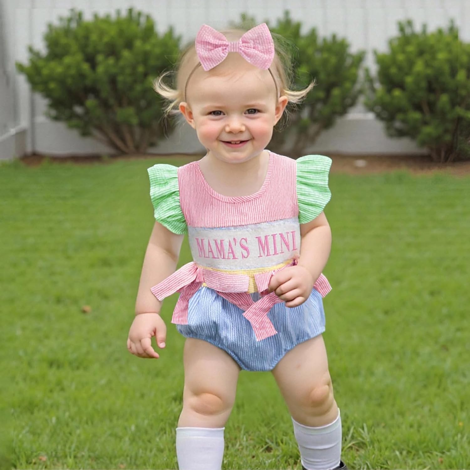 My First Christmas Baby Girl Outfit Infant Plaid Smocked Romper Newborn Christmas Tree Bodysuit Cute Fall Clothes - Image 2