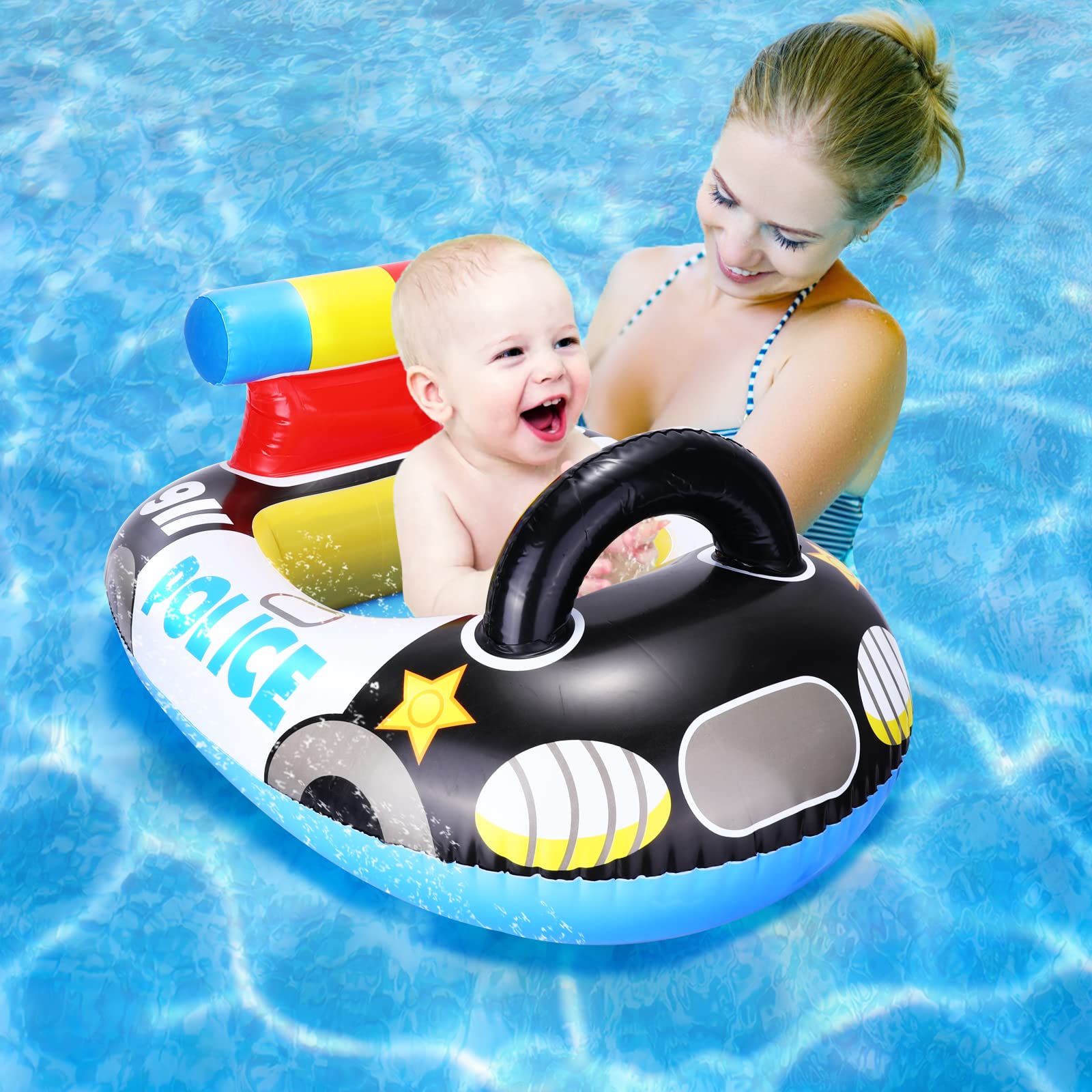 Bouée Siège Bébé Voiture Gonflable - Flotteur Piscine Sécurité Natation Enfant