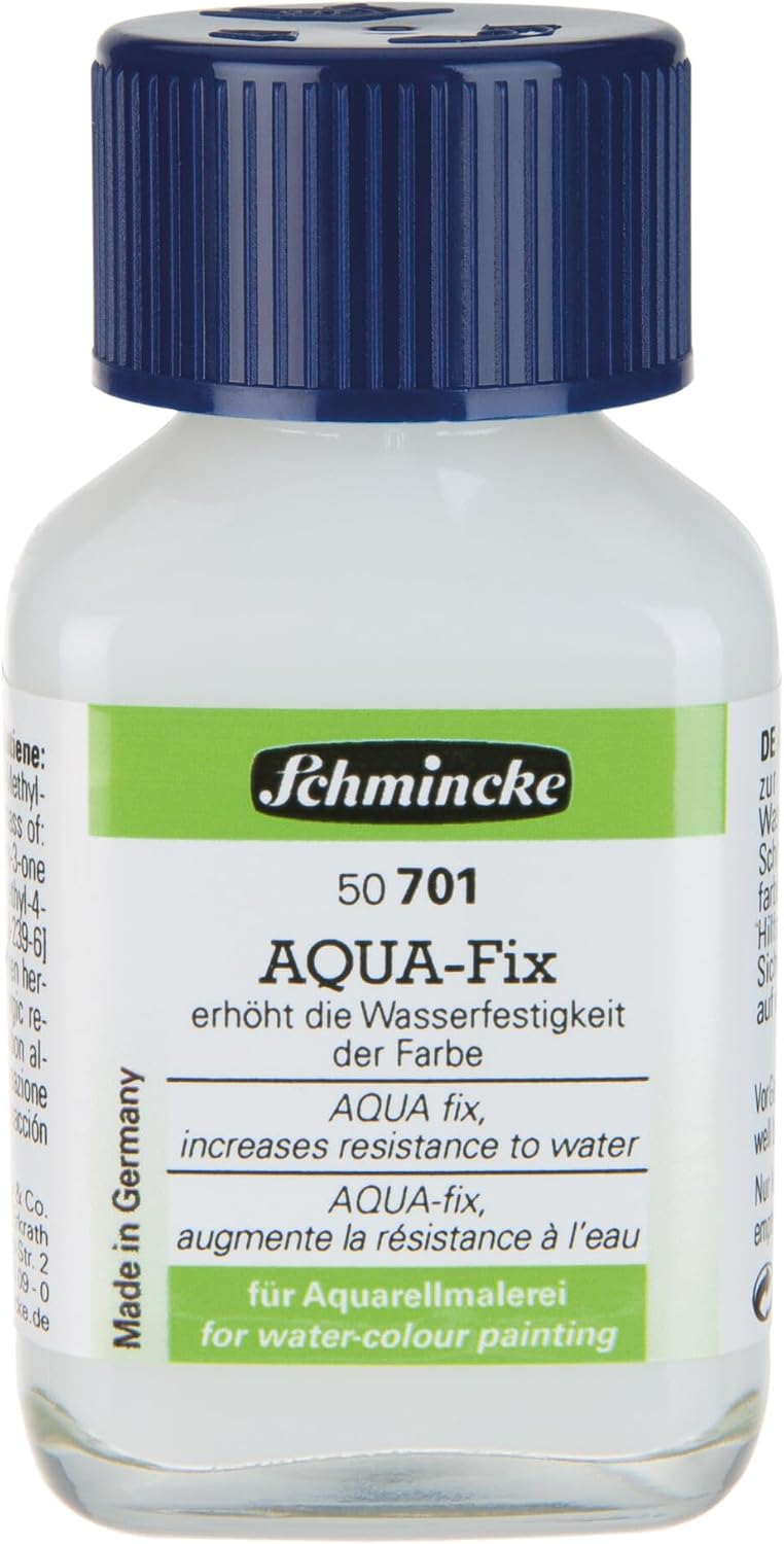 Schmincke - AQUA-Fix, for changing various properties of watercolors, increases the water resistance of the paints, prevents re-dissolving, 60 ml