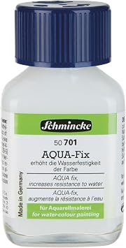 Schmincke - AQUA-Fix, for changing various properties of watercolors, increases the water resistance of the paints, prevents re-dissolving, 60 ml