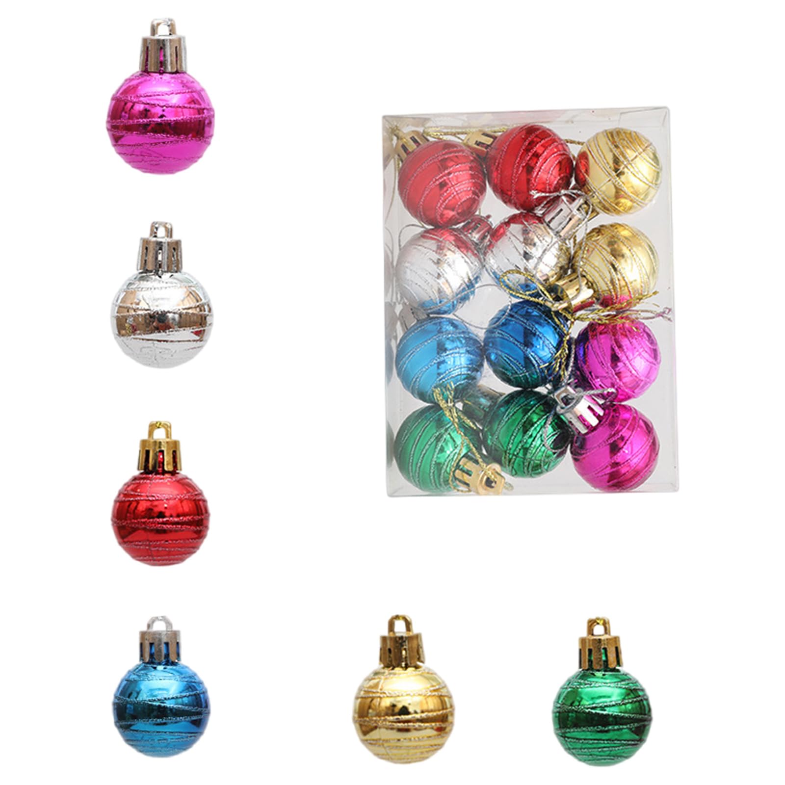 Tsophreniq Christmas Baubles Party Accent Festival Christmas Hanging Ornament Shatterproof Decors for Tree and Parties Holiday Party Decors