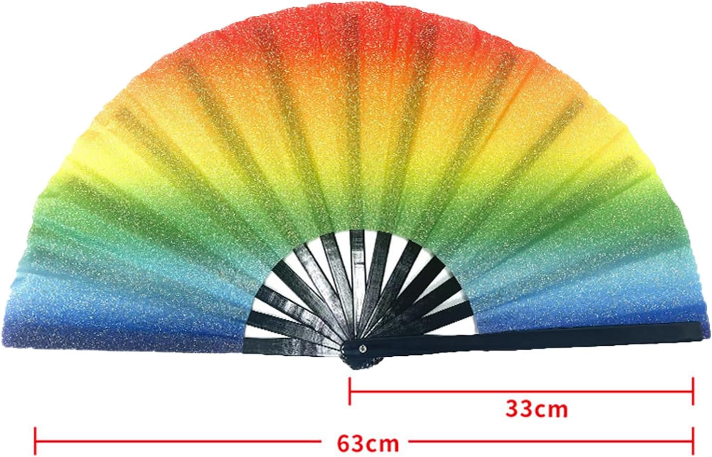 13 inch Large Folding Hand Fan - 2026 New Large Boots on The Ground Hand Fan for Dance, Performances, Gift, Parties (Starry Sky)