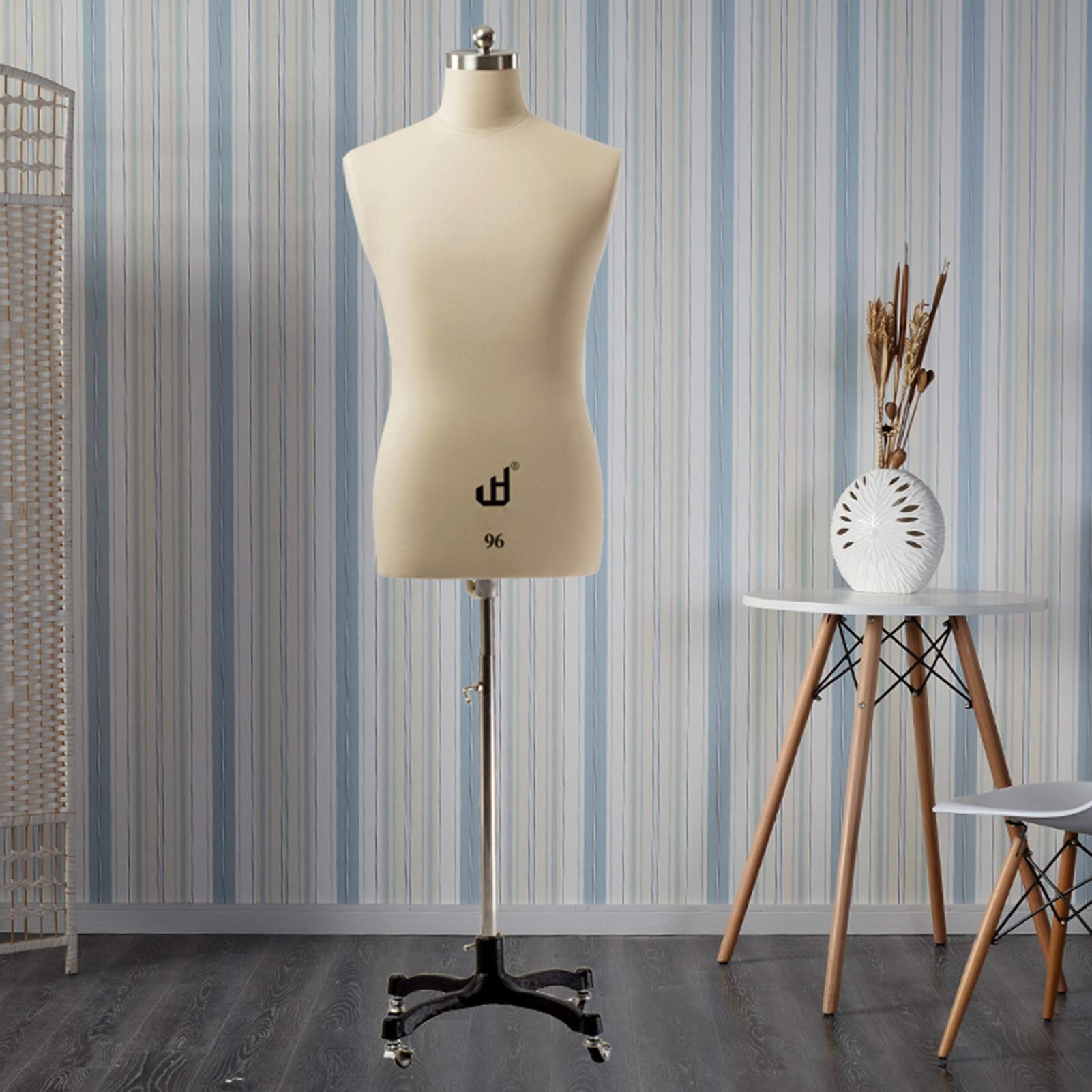 Manekin wystawowy męski Roll Male szycie Mannequin Pinnable, krawiecki, tors dla profesjonalnych projektantów/uczniów, łatwy montaż (rozmiar: Model 88)