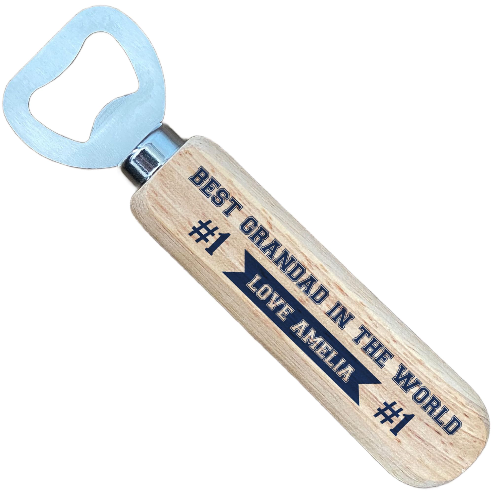 Red Ocean Personalised Bottle Opener Gift for Grandad Novelty Birthday Fathers Day
