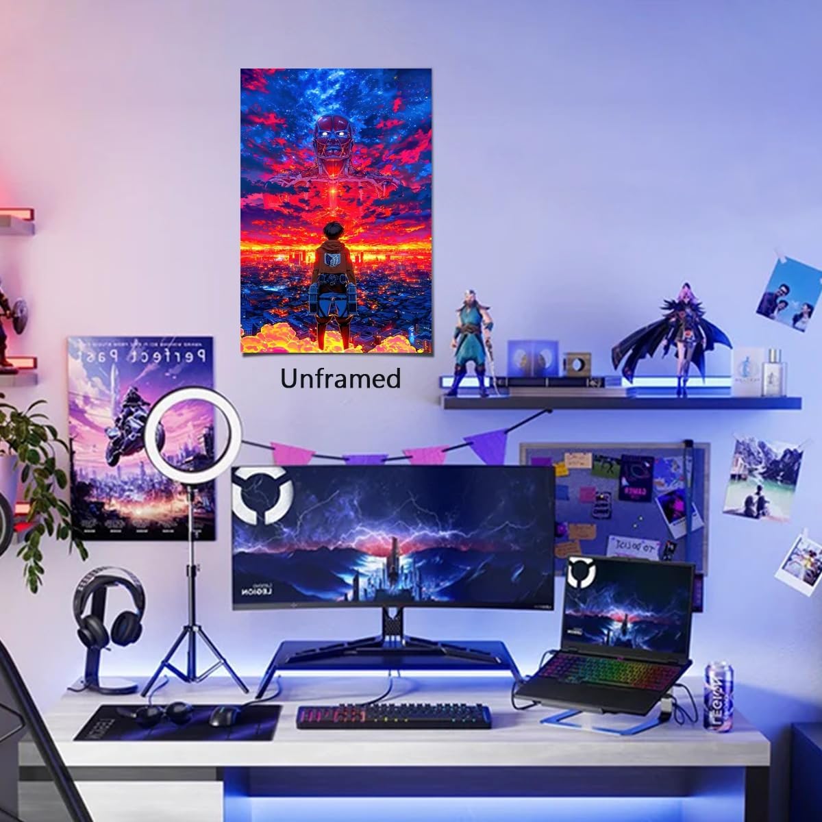 Anime Attock On Titon Poster For Fans Kids Birthday Gifts-Manga Lovers Posters Canvas Art Print Manga Picture For Teen Girls/Boys Room Bedroom Wall Decor image 3